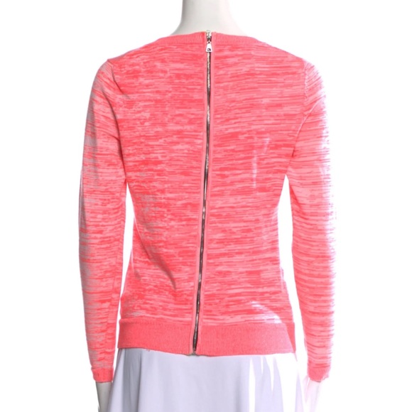 Milly Pink Space-Dyed Crewneck Sweater, Size M - Picture 3 of 7